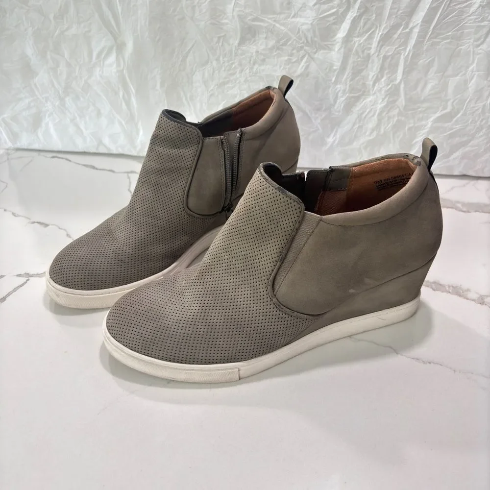 Susina | Areya Women’s Wedge Perforated Grey Booties Fashion Sneakers Size 9